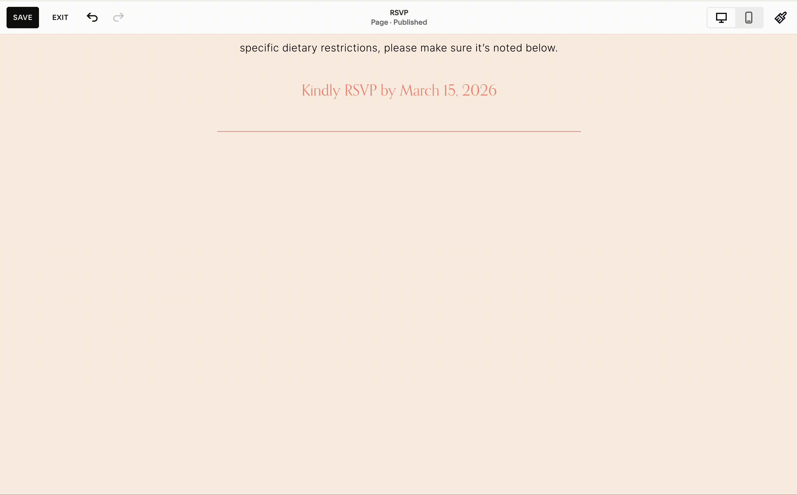 Animated guide showing how to embed an RSVP form on Squarespace